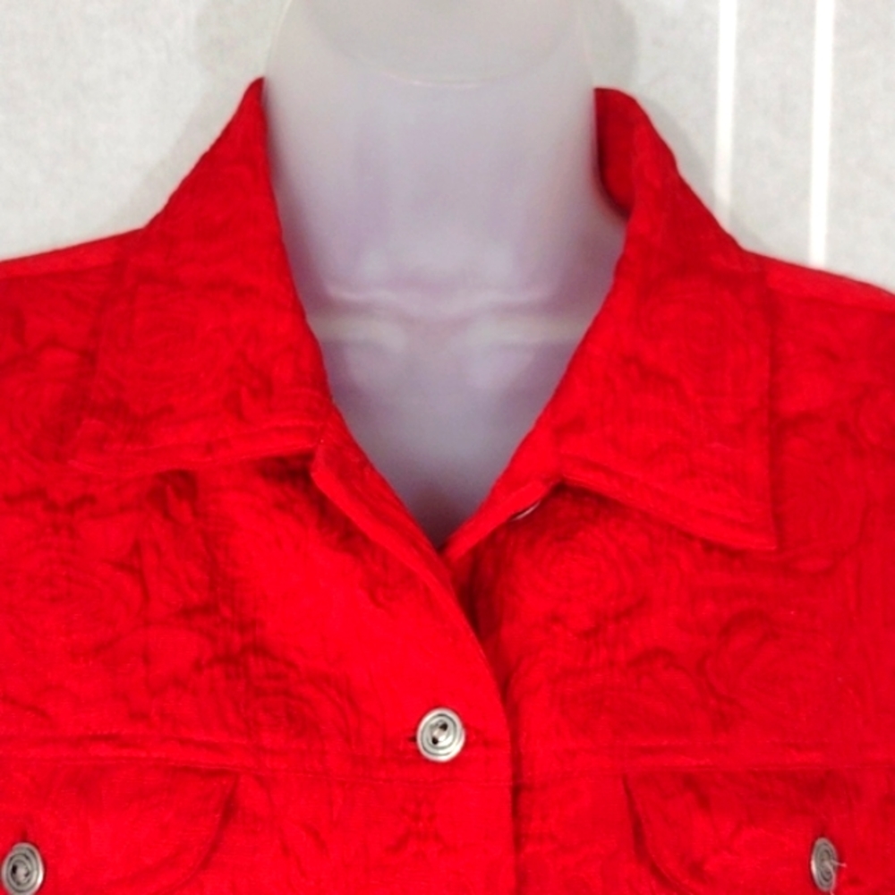 Chico's red jacket L - Picture 4 of 9